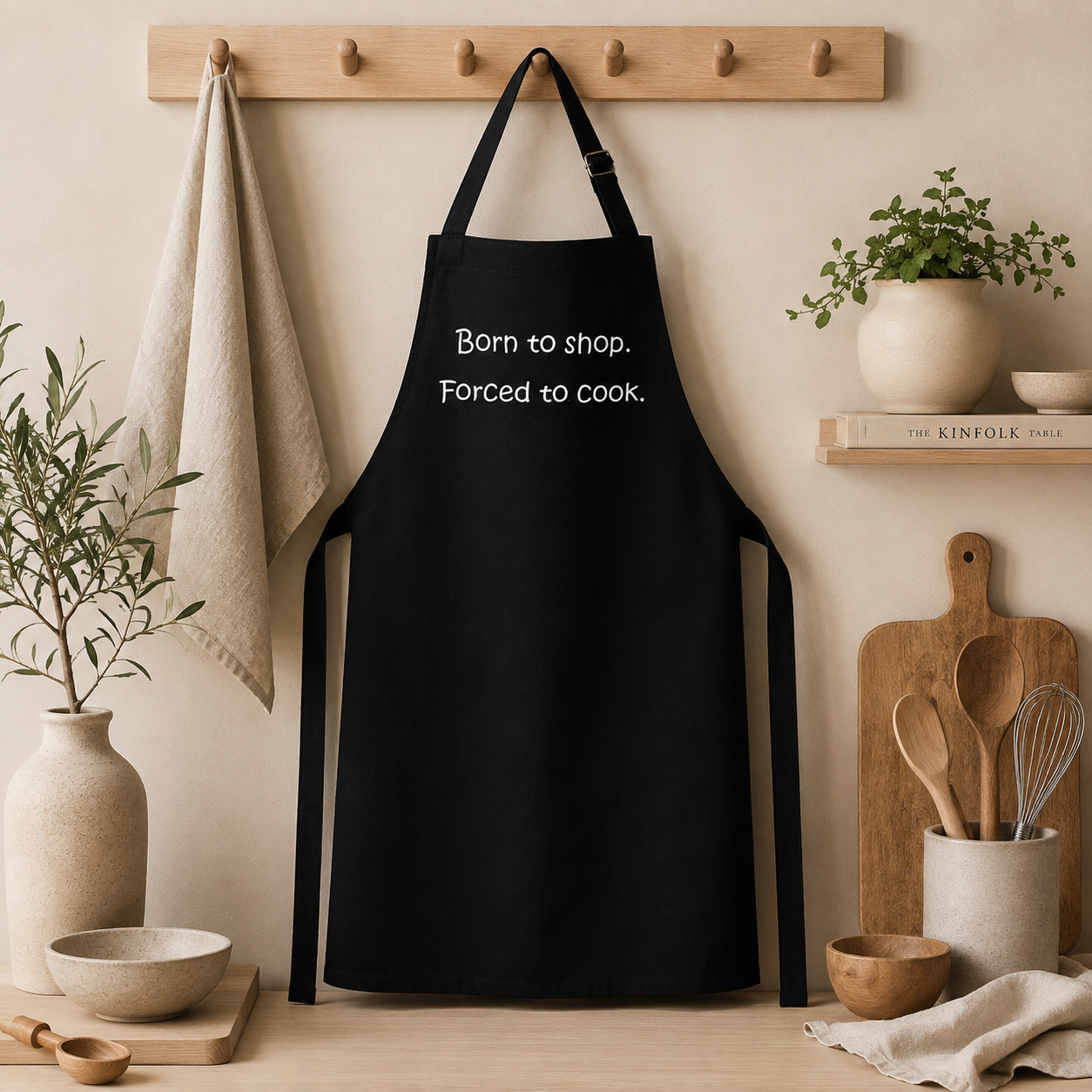 Apron Black Womens