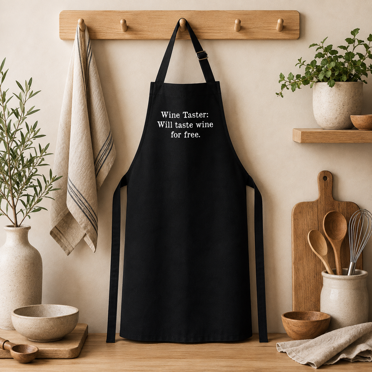 Apron Black Womens