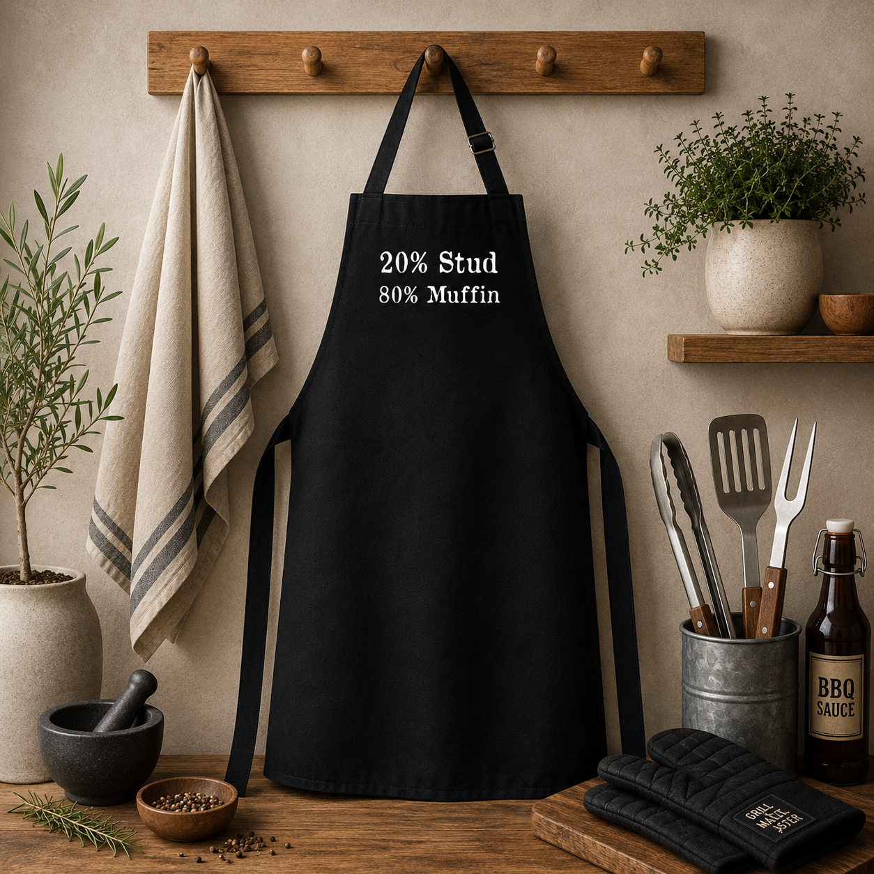 Apron Black Mens