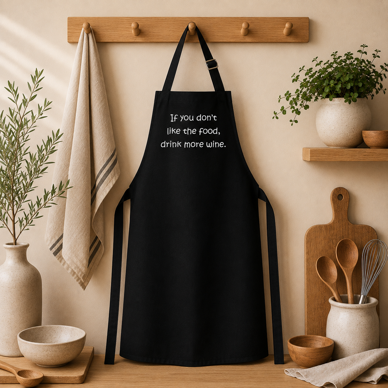 Apron Black Womens