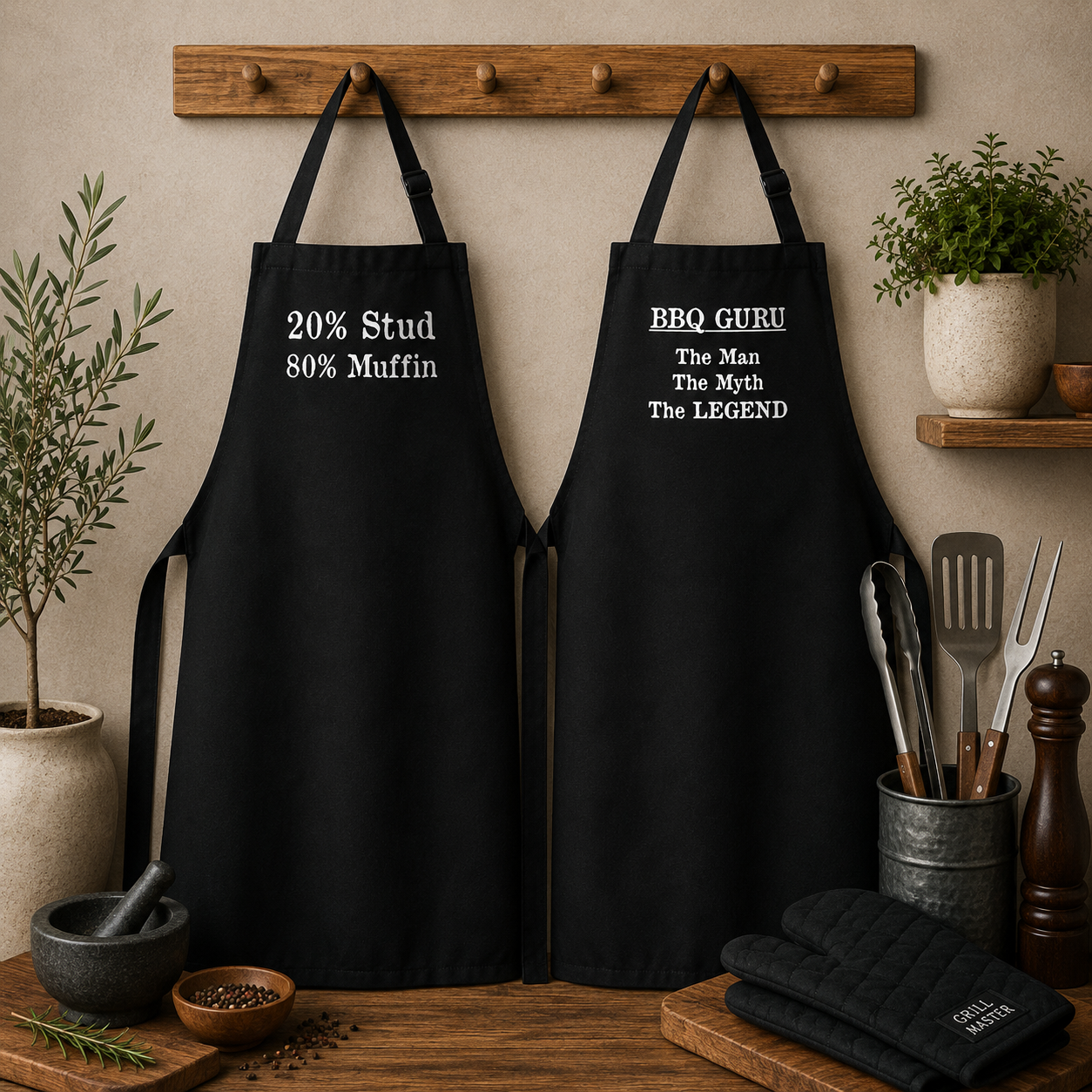 Apron Black Mens
