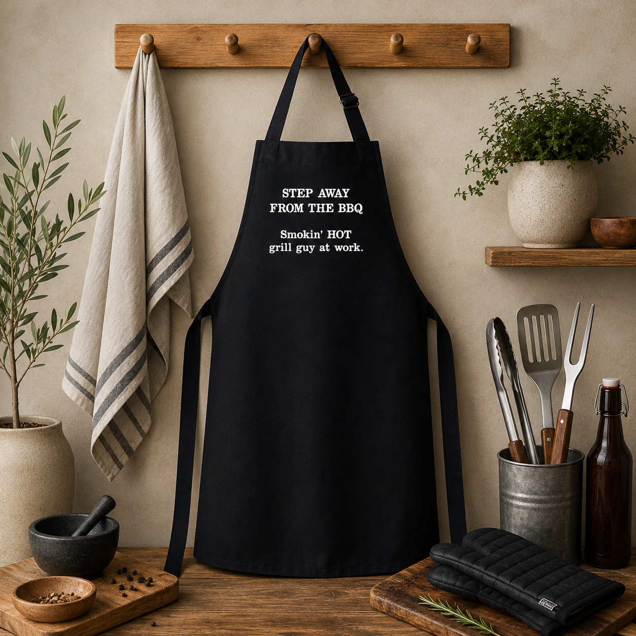 Apron Black Mens