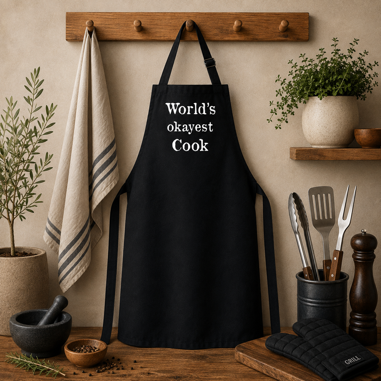 Apron Black Mens